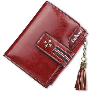 Women's RFID Blocking Bifold Wallet – Vegan Leather with Zipper Coin Pocket